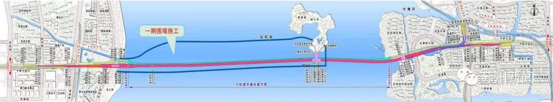 苏州金鸡湖隧道一期围堰最新进展